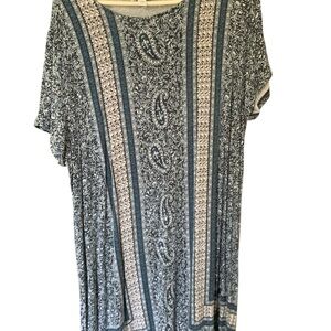 J. Jill Navy and White Floral Dress